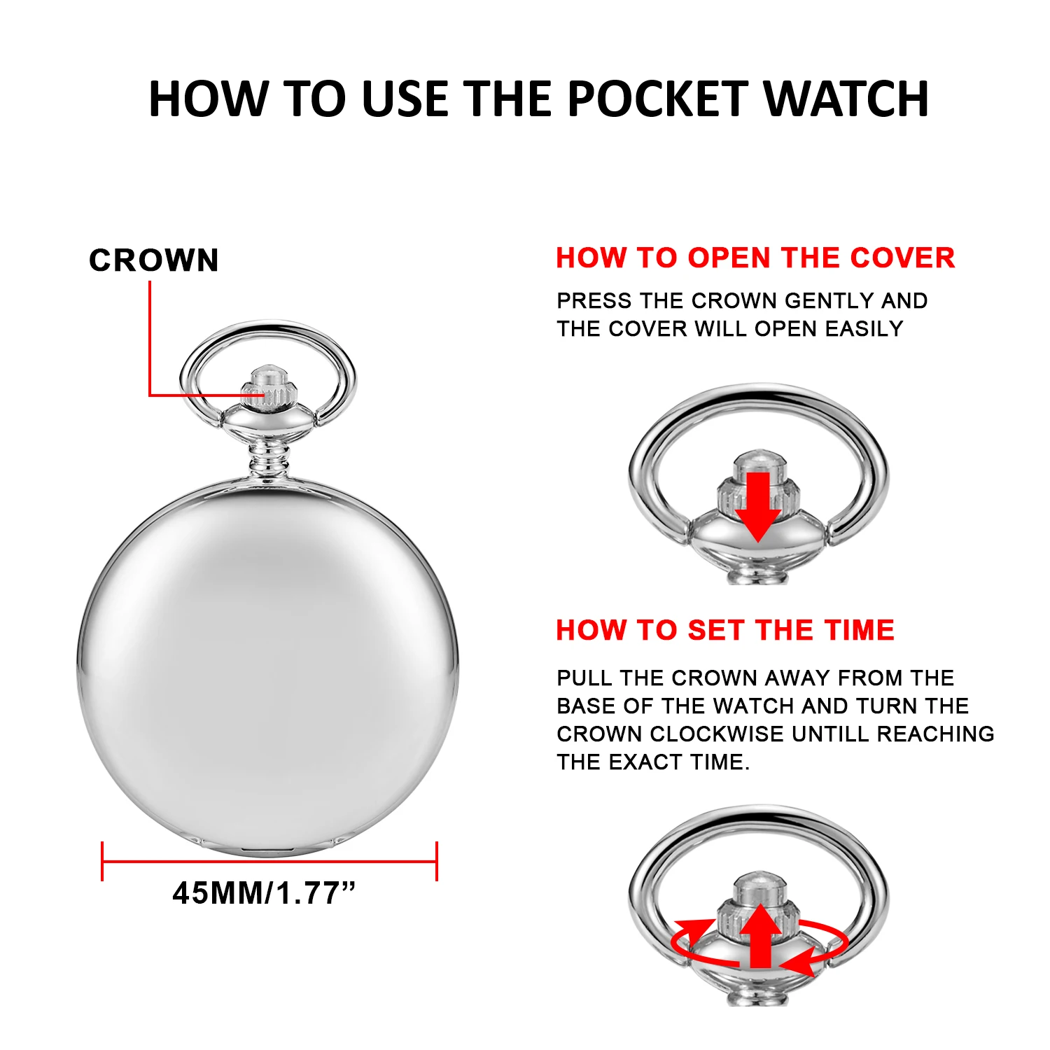 How to use a pocket watch